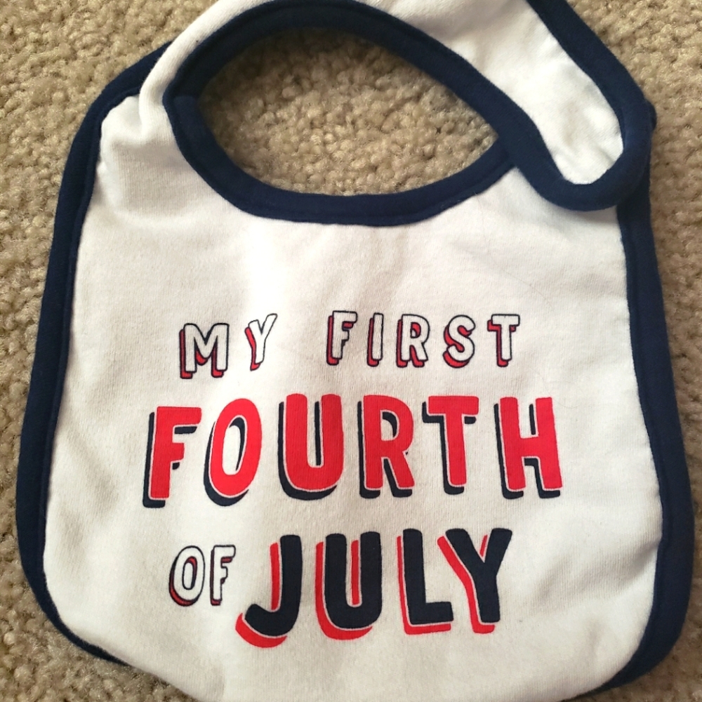 4th of july baby bib